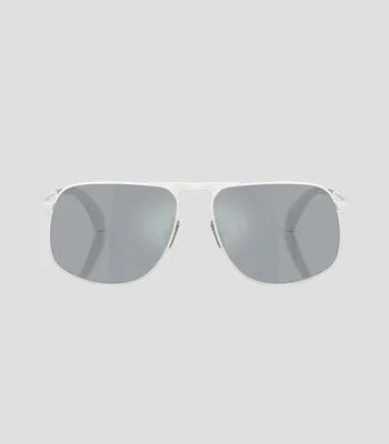 Lentes de sol aviador Vitessa plateados Unisex