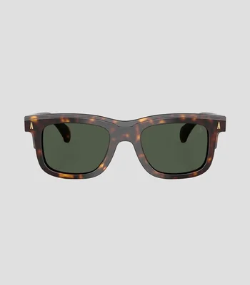 Lentes solares rectangulares marrón Unisex