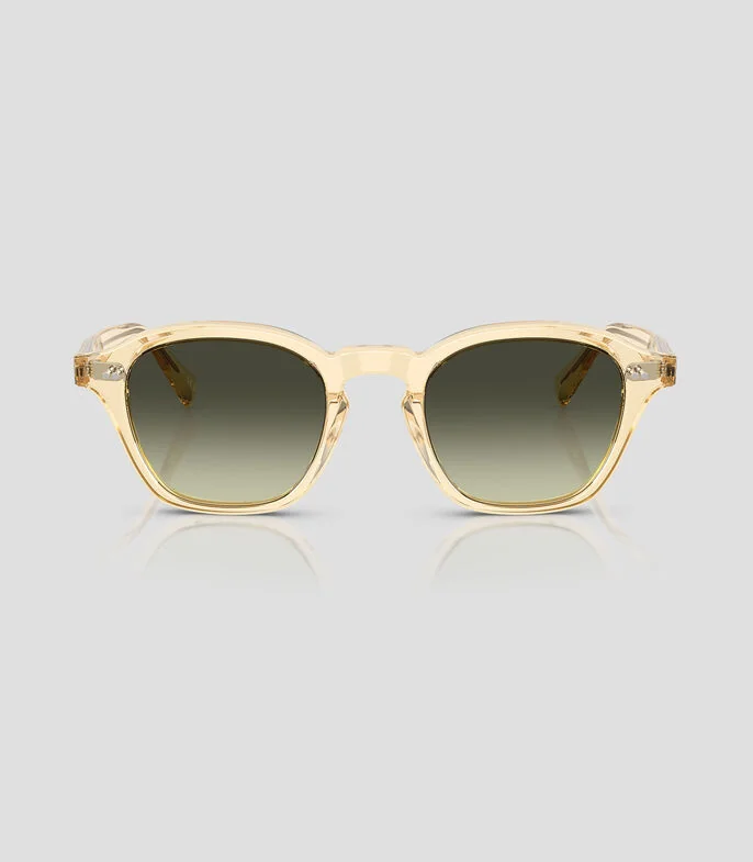 Lentes de sol cuadrados beige claro Unisex