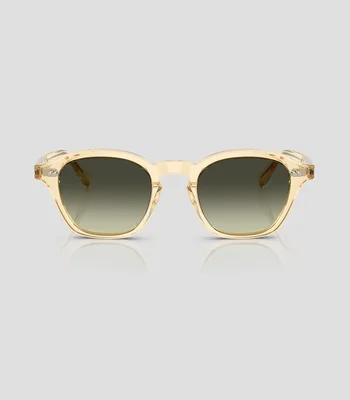 Lentes de sol cuadrados beige claro Unisex