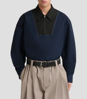 Camisa lisa manga larga Hombre