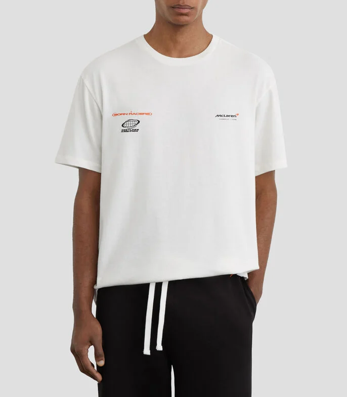 Playera cuello redondo manga corta estampada Hombre