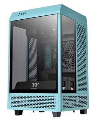 Gabinete Thermaltake Tower 100 Turquesa - con Ventana RGB, Mini-Tower, Mini-ITX, USB 3.0, sin Fuente