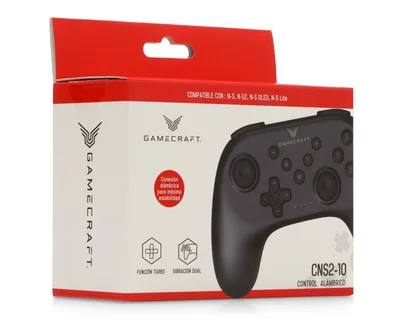 Control Alámbrico para Nintendo Switch Gamecraft CNS2-10 Negro