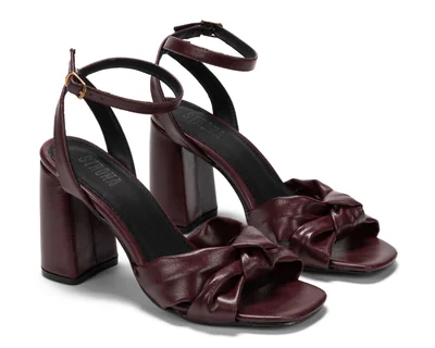 Sandalias de Tacón Strona Vino para Mujer