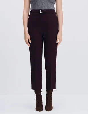 Pantalón esencial moda recto para mujer