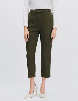 Pantalón esencial moda recto para mujer