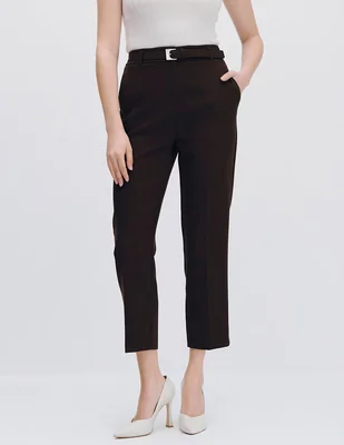 Pantalón esencial moda recto para mujer