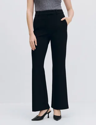 Pantalón esencial moda recto para mujer