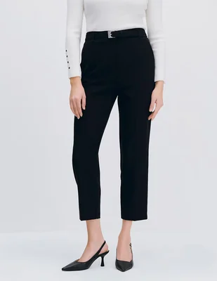 Pantalón esencial moda recto para mujer