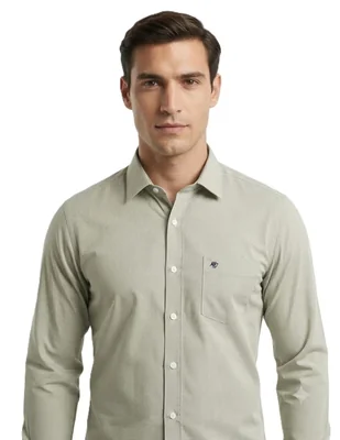 Camisa casual manga larga para hombre