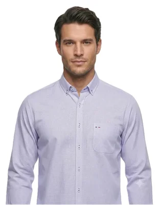 Camisa casual manga larga para hombre