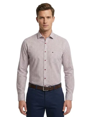 Camisa casual manga larga para hombre