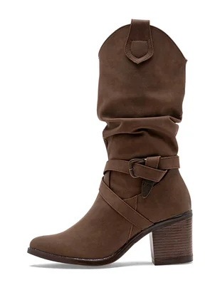 Bota media pierna para mujer