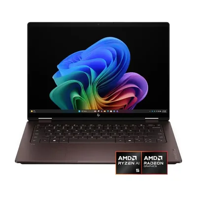 Laptop HP OmniBook X Flip 14" 2K OLED AMD Ryzen AI 5 16GB RAM 512GB SSD Windows 11 Deep Espresso