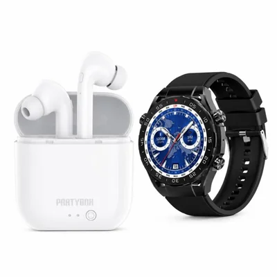 Combo Back to School Audífonos Inalámbricos Party Box PB-BT032B + Smartwatch Select Horus SW5-SP