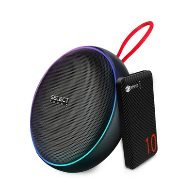 Kit Música & Batería Infinita: Bocina Bluetooth Portátil IPX5 BT236 + Power Bank 10,000 mAh PB10 Select Sound