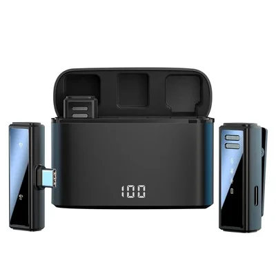 Micrófono magnético, inalámbrico de solapa, exterior, grabación de vídeo con teléfono móvil, reducción de ruido de radio, micrófono inalámbrico