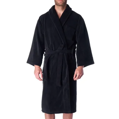 Bata Alpine Swiss de algodón negro súper absorbente talla M/L para hombre