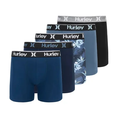 Hurley Bóxer Hombre Mediano Pack de 5 Equator – Tejido Elástico