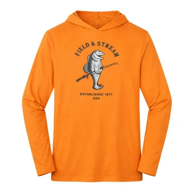 Sudadera Field & Stream X-Large Naranja con Bass de dibujos animados