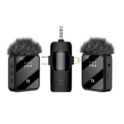Micrófono Inalámbrico Para Teléfono Celular Color Negro