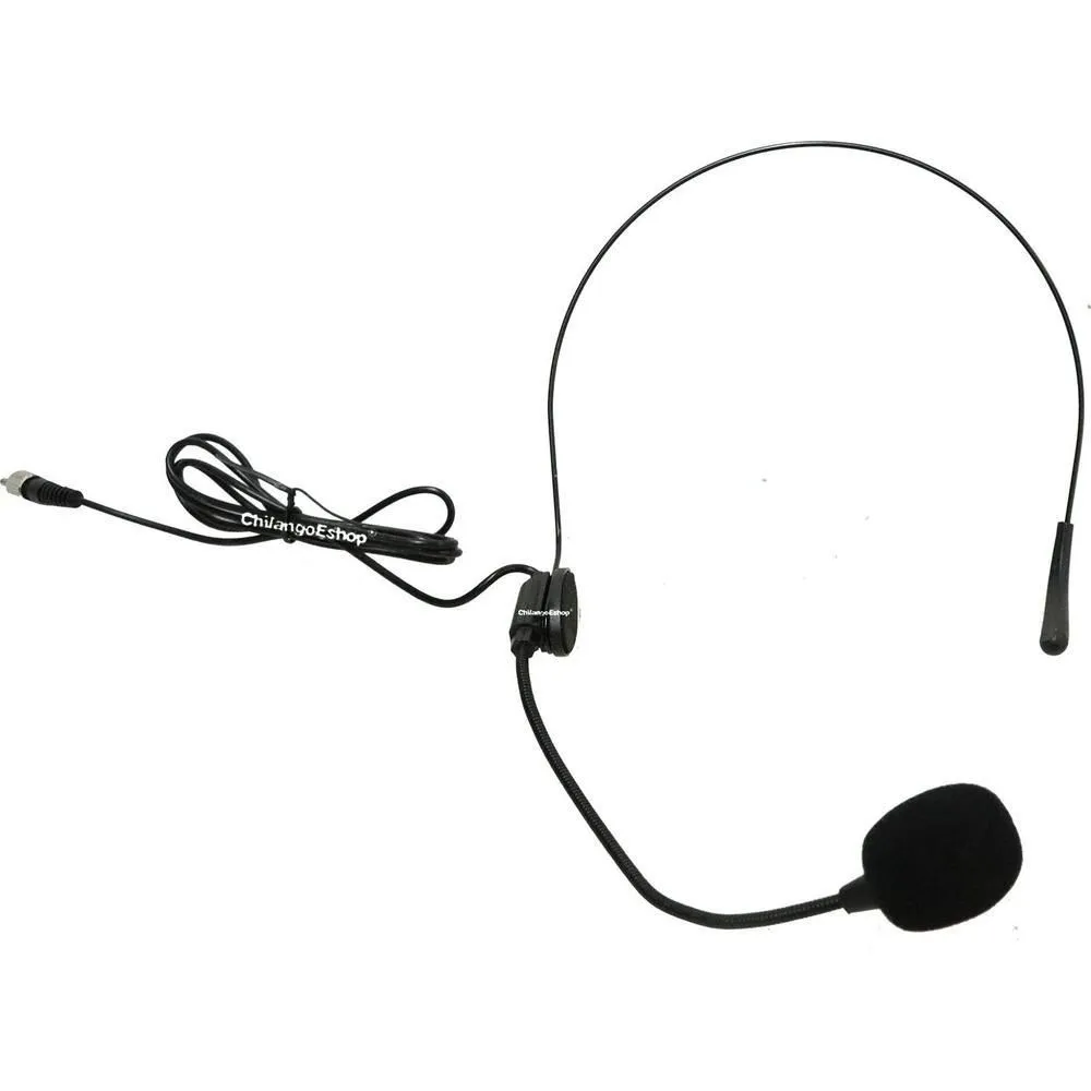 Microfono diadema y solapa receptor uhf inalambrico 490-357