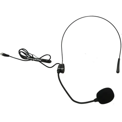 Microfono diadema y solapa receptor uhf inalambrico 490-357