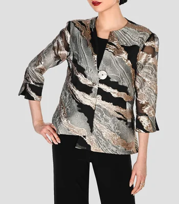 Blazer con diseño estampado Mujer