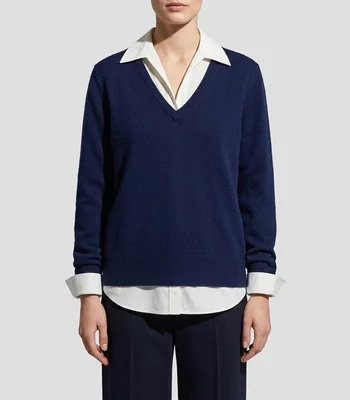 Suéter cuello V Mujer
