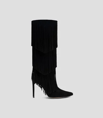 Botas largas en Piel con Tacón delgado de 10.5 cm Mujer