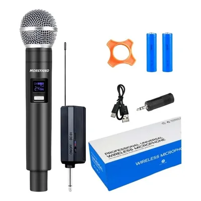 Microfono dinamico inalambrico recargable x108 b1 negro