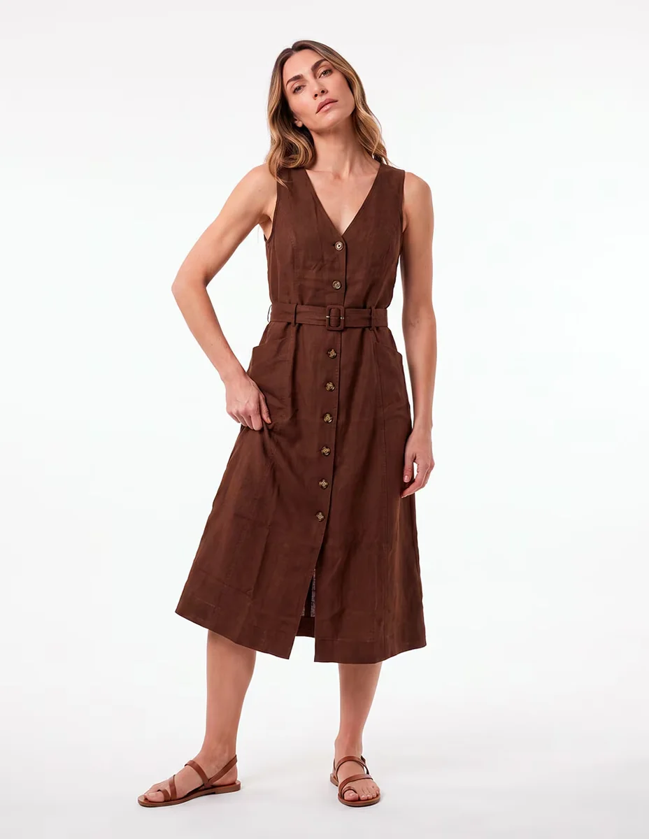 Vestido midi casual para mujer