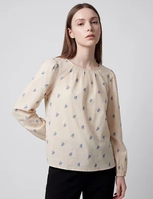 Blusa manga larga para mujer