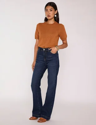 Blusa manga al codo para mujer