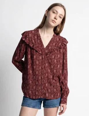 Blusa manga larga para mujer