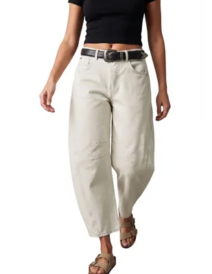Jeans/Jegging/Jeans jogger Regular Barrel Cintura para mujer