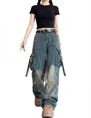 Jeans barrel para mujer