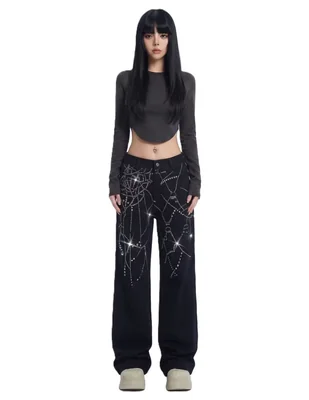 Jeans relaxed wide leg para mujer