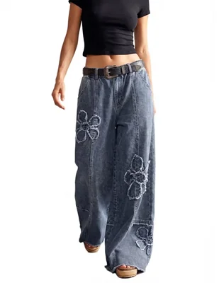Jeans barrel para mujer