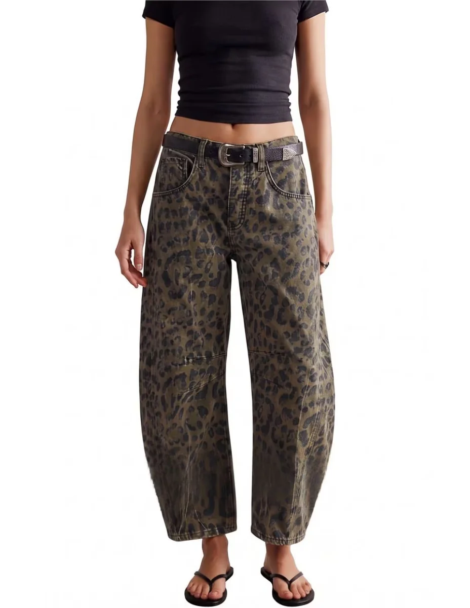 Jeans barrel para mujer