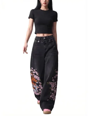 Jeans barrel para mujer