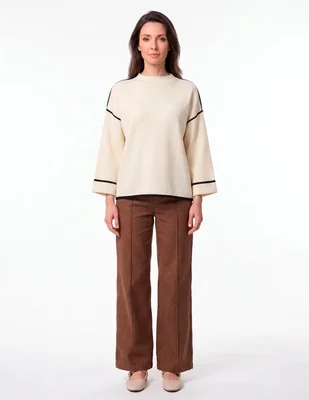 Suéter cuello redondo para mujer