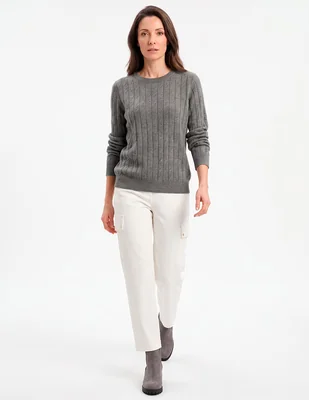 Suéter cuello redondo para mujer