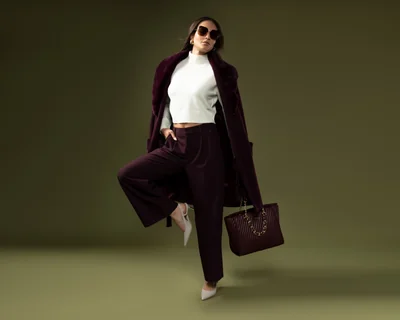 Pantalón de Vestir Jennifer Lopez con Pinzas para Mujer