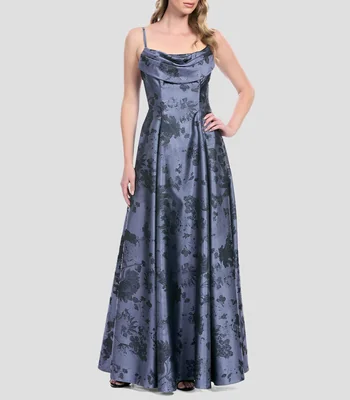 Vestido largo con estampado Mujer