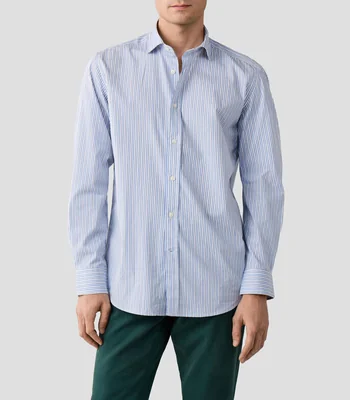 Camisa con líneas manga larga Hombre