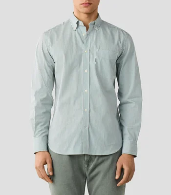Camisa con líneas manga larga Hombre