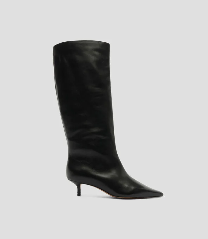 Botas con tacón bajo delgado Mujer