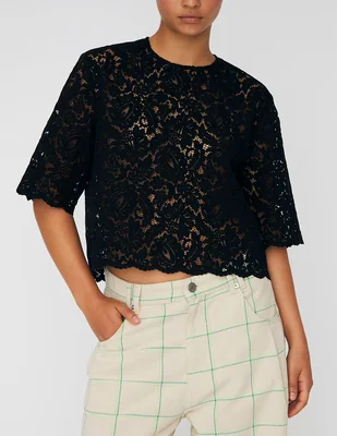 Blusa manga al codo para mujer